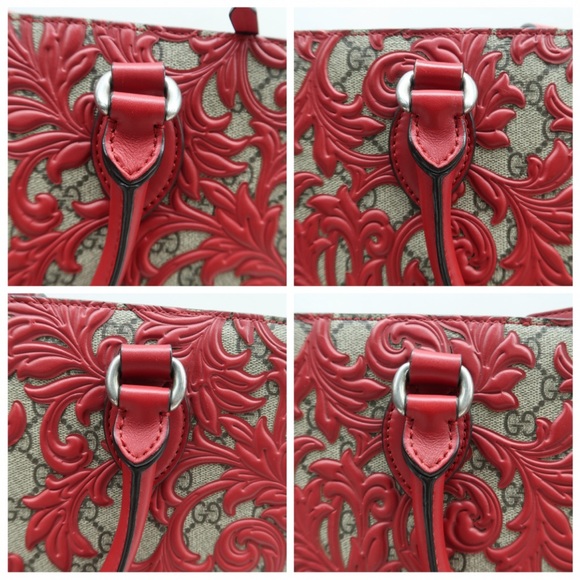 DO NOT PURCHASE !! STUNNING GUCCI 🔥🔥Red and Brown Leather Satchel. - Picture 8 of 11